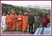 BAPS Sadhus at Port of Spain - Capital of Trinidad  