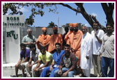 BAPS Sadhus with medical students studying in Ross University, Dominica   
