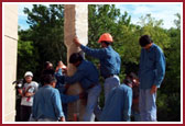 Haveli work progress in August 2000