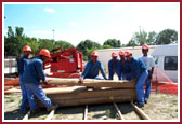 Haveli work progress in July 2000