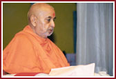 Swamishri during morning pooja