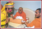 Balak is being blessed by Swamishri