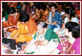 More than 3000 devotees participated in the Vedic rituals. Everyone had a chance to place their ceremonial bricks into the foundation