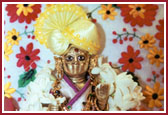 Everyday Lord Harikrishna Maharaj was adorned with elegant 'Vagha' (costumes) prepared by devotees