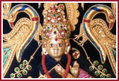 Everyday Lord Harikrishna Maharaj was adorned with elegant 'Vagha' (costumes) prepared by devotees