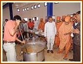 Inquiring about the evening maha-prasad