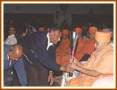 Satsang torch presented on the occasion of Silver Jubilee Celebration