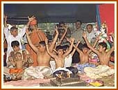 8 children participated in a holy thread (janoi) ceremony