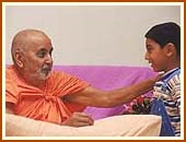 Blessing a child
