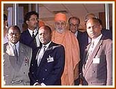 Welcomed by Min. of Tourism, Hon. Henry Kosagi, at the International Airport, Nairobi, 21 Aug 99