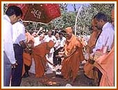 Bhumi Poojan of Lake University, Sep 24 1999