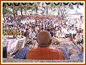 Addressing an assembly of more than 250 devotees