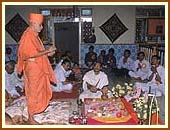 During Mahapuja on the occasion of the Silver Anniversary of the Mandir inauguration(Patotsav) 