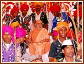 Blessing the tribal devotees