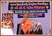 Blessing an assembly after the ground - breaking ceremony