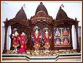 Annakut, delicious Indian delicacies being offered to the Lord