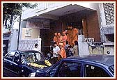 Departing from the new Swainarayan Mandir