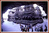 The Kailash mandir is the most famous of all 34 cave temples of Ellora