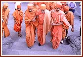 Ascending the steps of a Buddhist cave mandir