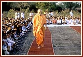 Swamishri during his morning walk