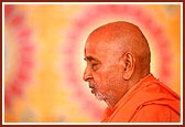 Meditating during morning puja