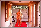 Swamishri during his morning walk
