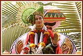 Beatifully decorated murti of Lord Swaminarayan