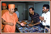 At the mini- bookstall of BAPS publications