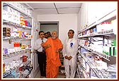  Viewing the stock of medicines offered free of cost in the mandir