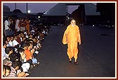 Swamishri during his morning walk