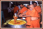 Divine Feast: Adding spices and tomatoes in the Khichadi