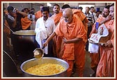 Divine Feast: Adding ghee in the Khichadi