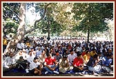 Devotees during the festival assembly