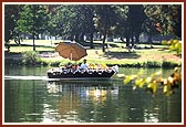 As part of the festival rituals of Jaljilani, the Lord is taken for a boat ride