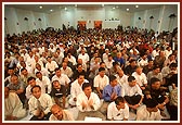 Satsang assembly at the mandir