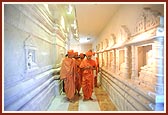 During a darshan visit to a Jain mandir