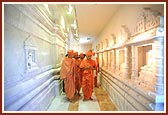 During a darshan visit to a Jain mandir