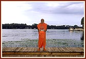 On the jetty with Lord Harikrishna Maharaj