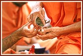 Water from holy rivers - Ganga, Yamuna, Narmada, Sarayu, Ghela .... poured in the kalash