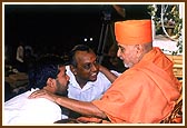 Blessing a sadhak and his parent 