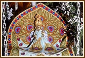 Lord Harikrishna Maharaj gracing a miniature swing