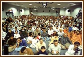 Satsang assembly in mandir hall