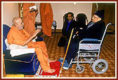 Swamishri blesses an ailing devotee - Mohanbhai Patel (Colorama)