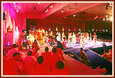 Kishores perform a traditional dance in the evening Satsang assembly