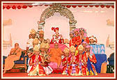 Balaks with Swamishri after performing a traditional dance