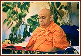 Meditating during puja