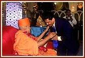 Blessing the Indian Consul Shri Rajiv Sahare