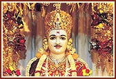 Beautifully adorned murti of Ghanshyam Maharaj