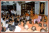 A short assembly on Swamishri's arrival from Middle East tour