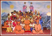Balaks with Swamishri after performing a cultural program